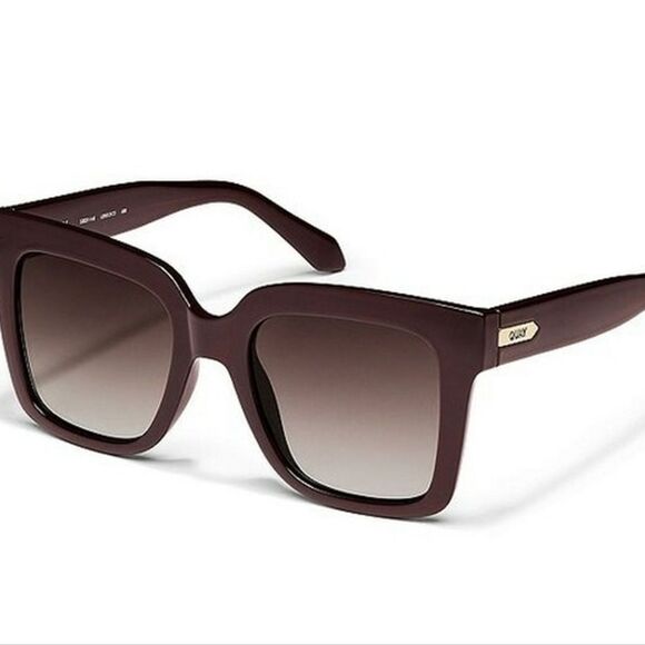 Quay Australia Icy 52MM Oversized Square Sunglasses -Espresso/Brown